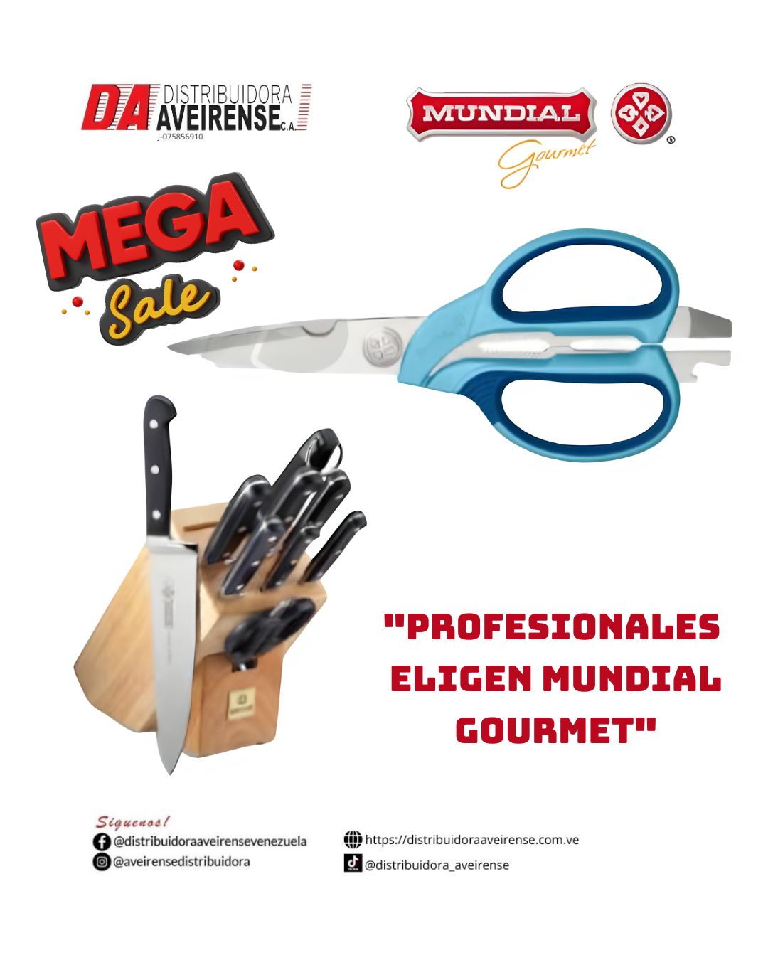 🚨 Cuchillos y Tijeras Mundial Gourmet: ¡Crea como un Chef Profesional! 🔪