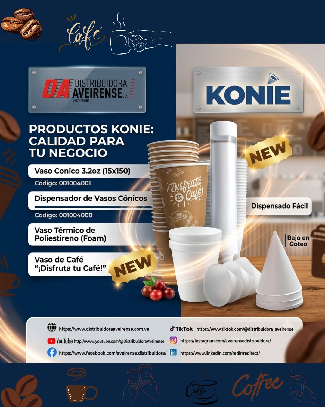 Nuevos Vasos Cónicos Konie 3.2oz: La Solución Higiénica e Ideal para tu Empresa o Negocio Nuevos Vasos Cónicos Konie 3.2oz: La Solución Higiénica e Ideal para tu Empresa o Negocio