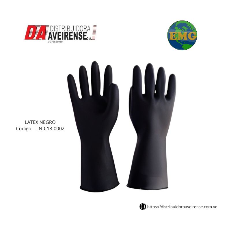 Guante LATEX NEGRO Talla M.