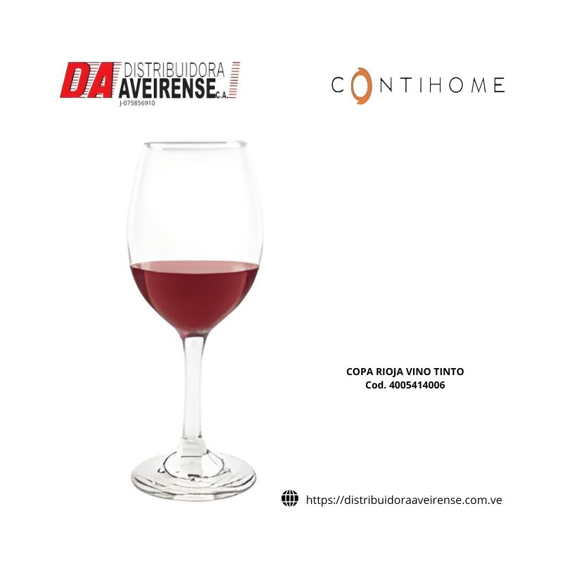 COPA RIOJA VINO TINTO  Cristal , caja de 24 unidades precio por unidad