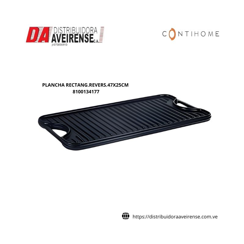 PLANCHA RECTANG.REVERS.47X25CM.Esmalte Negro Mate , 34177