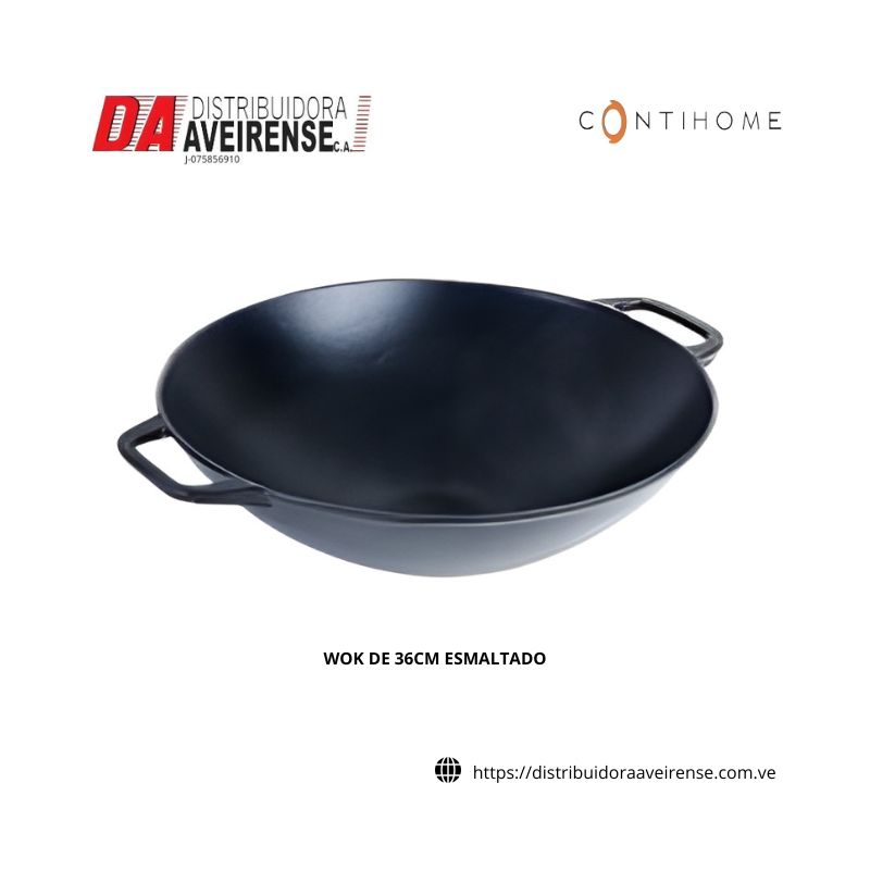 WOK DE 36CM ESMALTADO. Ref. 35020