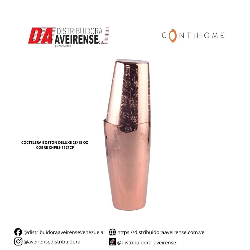 COCTELERA BOSTON DELUXE 28/18 OZ COBRE CHPBS-1127CP.