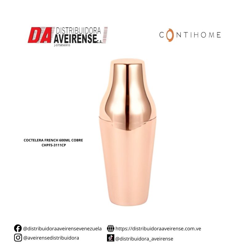 COCTELERA FRENCH 600ML COBRE CHPFS-3111CP.