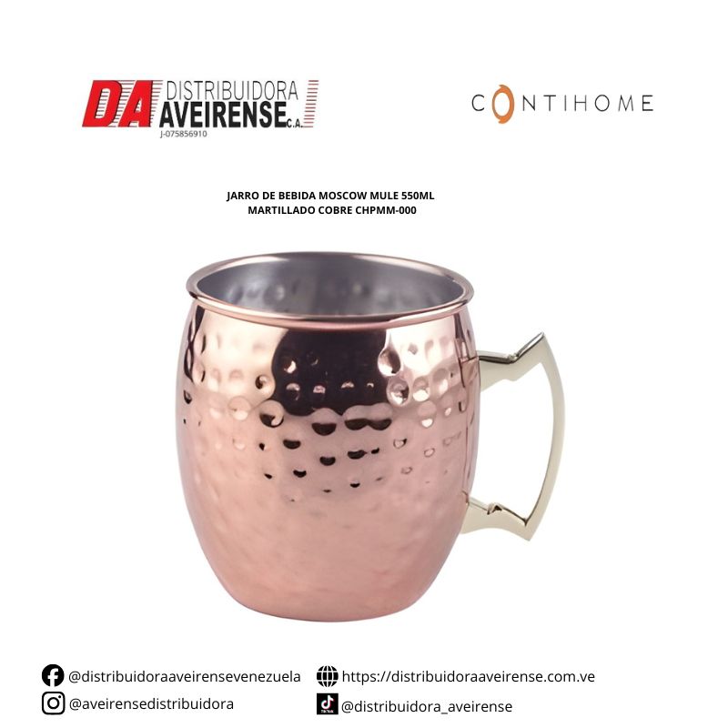 JARRO DE BEBIDA MOSCOW MULE 550ML MARTILLADO COBRE CHPMM-000.