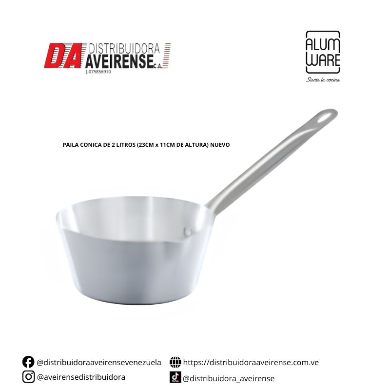 PAILA CONICA DE 2 LITROS (23CM x 11CM DE ALTURA)