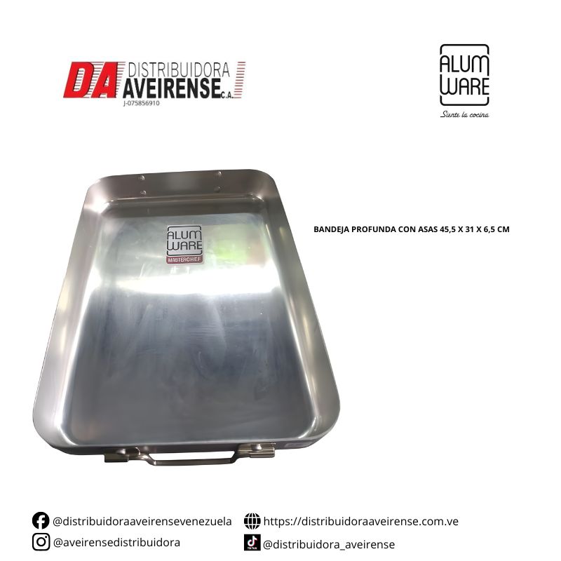 BANDEJA PROFUNDA CON ASAS 45,5 X 31 X 6,5 CM.