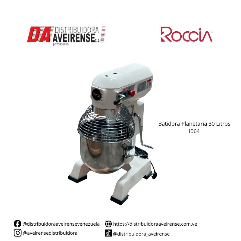 Batidora Planetaria 30 Litros. con 3 accesorios