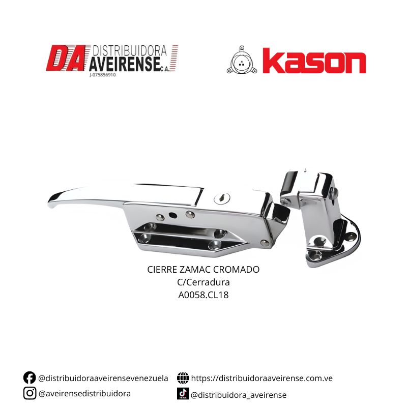 CIERRE ZAMAC CROMADO C/Cerradura A0058.CL18.