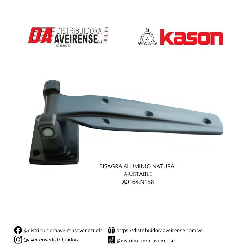 BISAGRA ALUMINIO NATURAL AJUSTABLE A0164.N158.