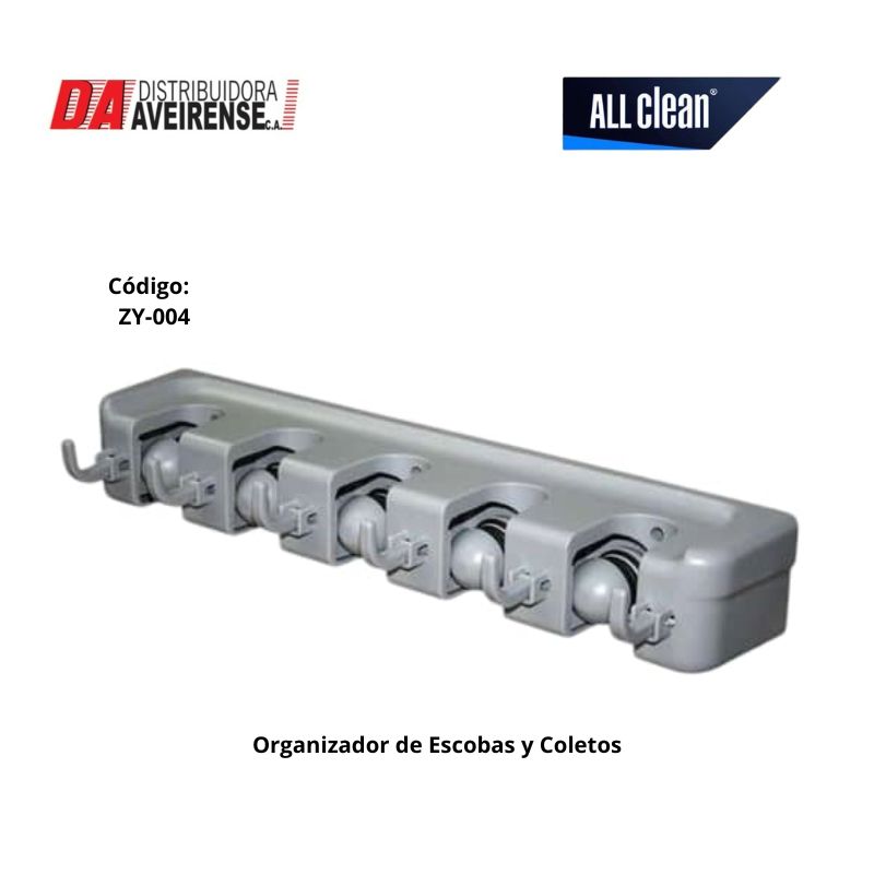 Organizador de Escobas y Coletos  Base en aluminio