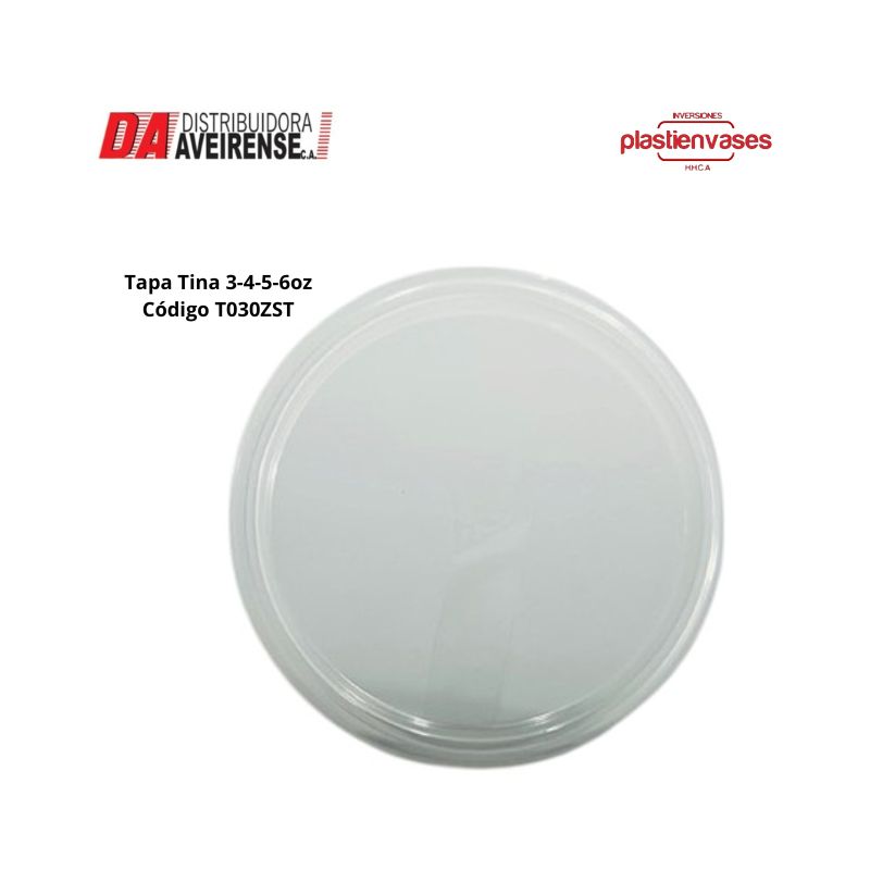 Tapas Tinas 3 - 4 - 5 - 6 oz. bulto de 1000 unidades 