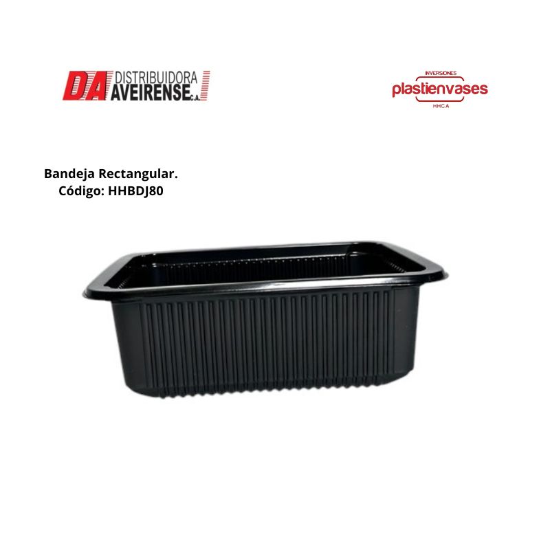 Bandeja Rectangular 22.5x17.3x80, bulto de 200 unidades