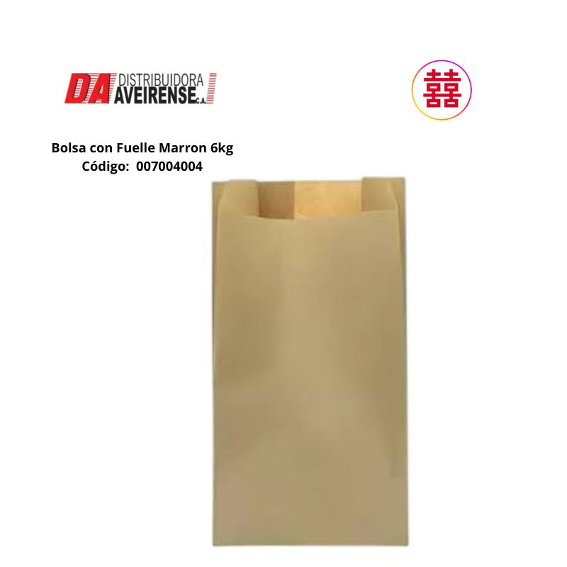 Bolsa de Papel con Fuelle 6kg. (1x1500).